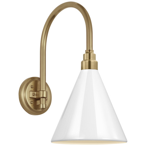 Academy Barn Light LED Barn Light in Hand-Rubbed Antique Brass (268|TOB 2814HAB/S10-WHT)