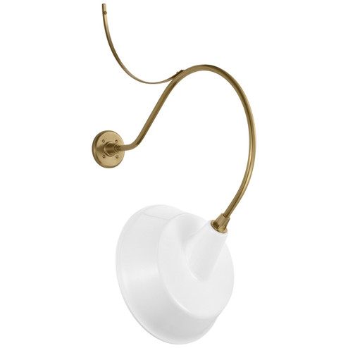 Academy Barn Light LED Barn Light in Hand-Rubbed Antique Brass (268|TOB 2806HAB/S4-WHT)