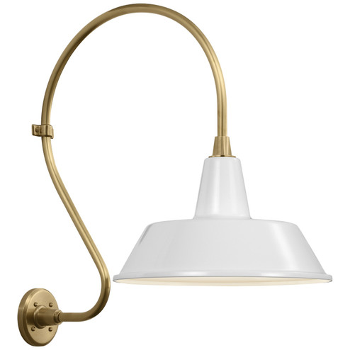 Academy Barn Light LED Barn Light in Hand-Rubbed Antique Brass (268|TOB 2805HAB/S2-WHT)