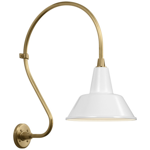 Academy Barn Light LED Barn Light in Hand-Rubbed Antique Brass (268|TOB 2805HAB/S1-WHT)