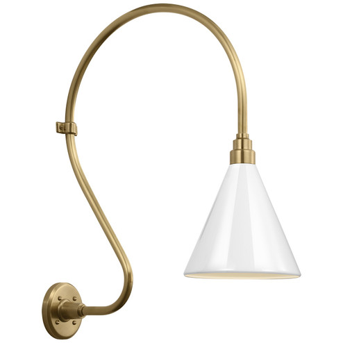 Academy Barn Light LED Barn Light in Hand-Rubbed Antique Brass (268|TOB 2805HAB/S10-WHT)
