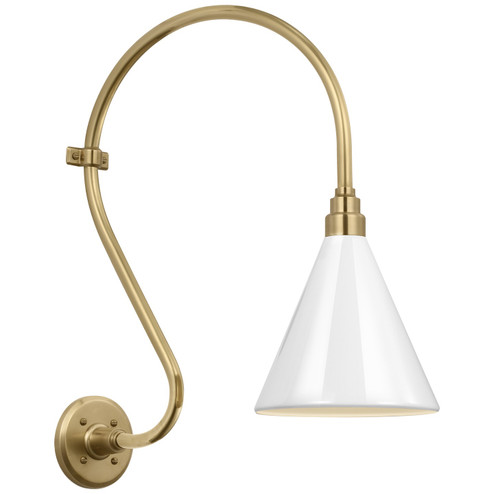 Academy Barn Light LED Barn Light in Hand-Rubbed Antique Brass (268|TOB 2804HAB/S10-WHT)