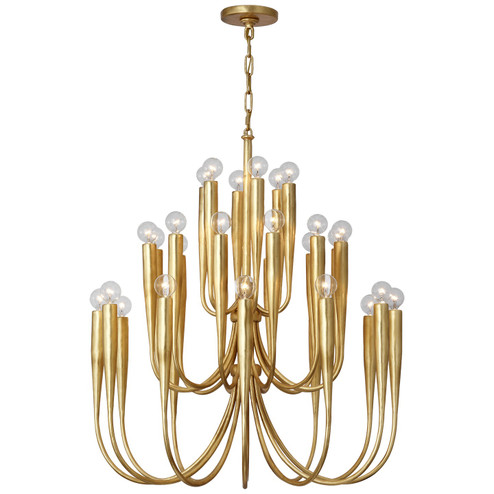 Acadia LED Chandelier in Antique Gold Leaf (268|JN 5073AGL)