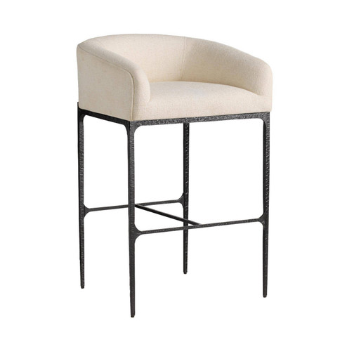 Osbourne Bar Stool in Oxford White/Blackened Iron (314|FSI30)