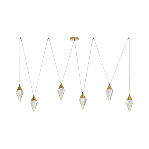 Berkley LED Chandelier in Clear/Antique Brass (314|DLC60)