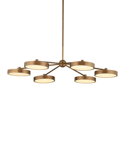 Merrick LED Chandelier in Polished Antique Brass / White (142|9000-1476)