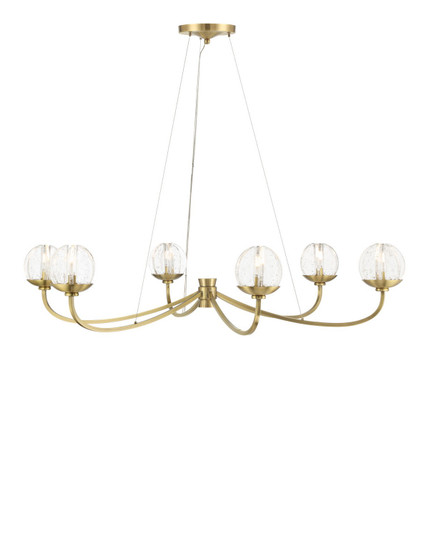Wexler LED Chandelier in Polished Antique Brass / Clear (142|9000-1472)