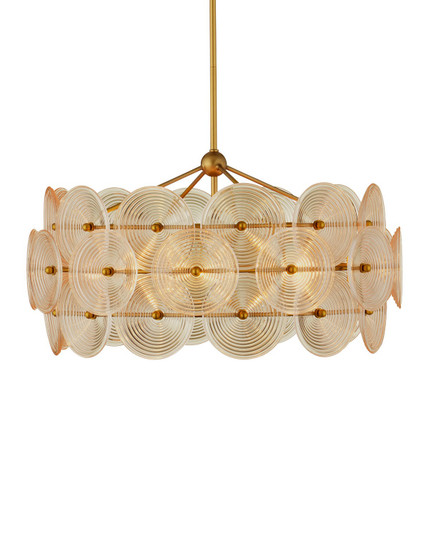 Whirlwind Six Light Chandelier in Pale Yellow / Brass (142|9000-1460)