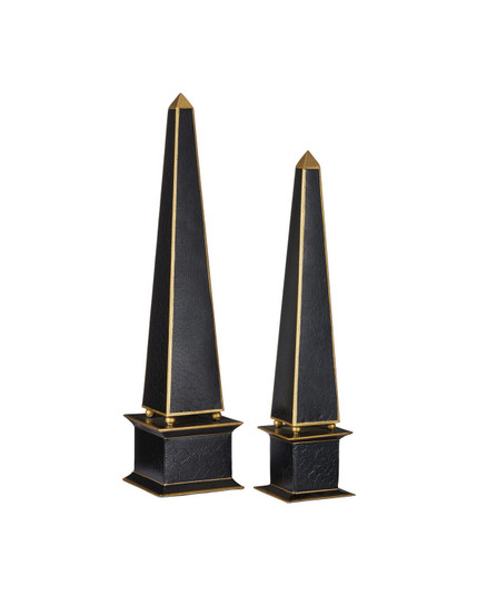 Daphne Obelisk Set of 2 in Black / Gold (142|1200-1129)