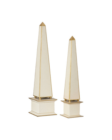 Daphne Obelisk Set of 2 in Ivory / Gold (142|1200-1128)