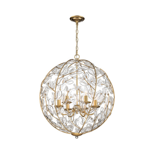 Bridget Six Light Chandelier in Soft Gold (60|BGT-335-SG-CL)