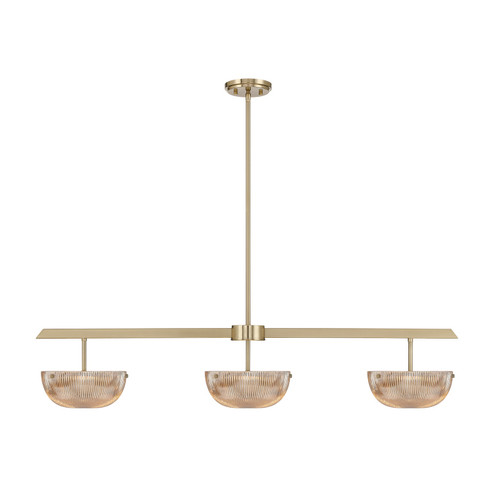 Hubbard LED Linear Chandelier in Noble Brass (51|1-1250-3-127)