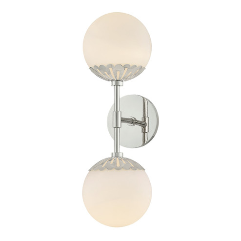 Paige Two Light Wall Sconce in Polished Nickel (428|H193102-PN)