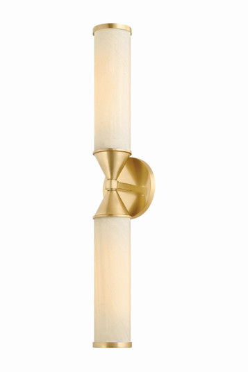 Zinnia Two Light Wall Sconce in Aged Brass (428|H1184102-AGB)