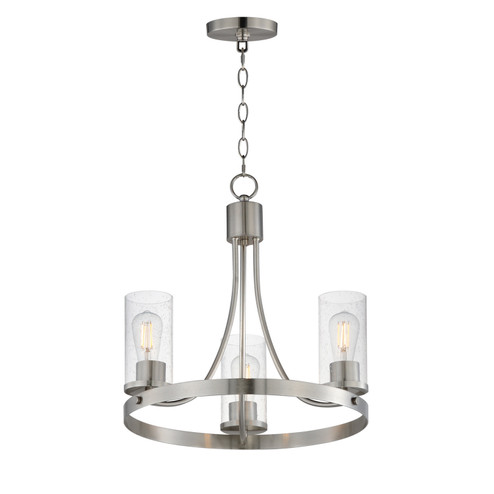 Livingston Three Light Chandelier in Satin Nickel (16|10467CDSN)
