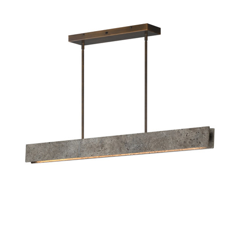 Lintel LED Linear Pendant in Titanium Travertine / Bronze (86|E26266-TTVBZ)