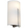 Prong Two Light Wall Fixture in Brushed Steel (18|20446-BS/WHT)