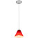 Martini One Light Pendant in Brushed Steel (18|28004-1C-BS/RED)