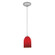 Champagne One Light Pendant in Brushed Steel (18|28012-1C-BS/RED)