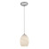 Brandy FireBird One Light Pendant in Brushed Steel (18|28023-1C-BS/WHTFB)