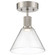 Port Nine Martini LED Semi-Flush Mount in Brushed Steel (18|63146LEDD-BS/CLR)
