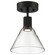 Port Nine Martini LED Semi-Flush Mount in Matte Black (18|63146LEDD-MBL/CLR)