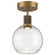 Port Nine Burgundy LED Semi-Flush Mount in Antique Brushed Brass (18|63148LEDD-ABB/CLR)