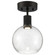 Port Nine Burgundy LED Semi-Flush Mount in Matte Black (18|63148LEDD-MBL/SDG)