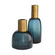 Huff Vases, Set of 2 in Navy Optic (314|4868)