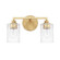 Milan Two Light Vanity in Capital Gold (65|120521CG-422)