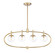Piltz Four Light Island Pendant in Satin Brass (46|45574-SB)