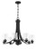 Bolden Eight Light Chandelier in Flat Black (46|50528-FB)