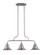 Union Three Light Outdoor Island Pendant in Satin Aluminum (46|54073-SA)