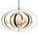 Luna Eight Light Chandelier in English Bronze + Antique Gold (60|588-EB-GA)