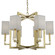 Dixon Six Light Chandelier in Aged Brass (60|8886-AG)