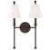 Riverdale Two Light Wall Sconce in Dark Bronze (60|RIV-383-DB)