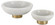 Valor Collection Bowl in White/Brass (142|1200-0170)