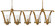 Maximus Collection Five Light Chandelier in Washed Gold Leaf (142|9000-0054)