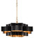 Grand Lotus Six Light Chandelier in Satin Black/Contemporary Gold Leaf (142|9000-0429)