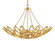 Allemande Gold Chandelier Four Light Chandelier in Contemporary Gold Leaf (142|9000-0565)