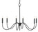 Tirrell Six Light Chandelier in Antique Black (142|9000-0653)