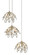 Crystal Bud Three Light Pendant in Clear/Contemporary Silver Leaf/Silver (142|9000-0668)