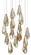 Glace 15 Light Pendant in Raj Mirror/Antique Brass/Silver (142|9000-0705)