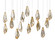 Glace 15 Light Pendant in Painted Silver/Antique Brass (142|9000-0706)