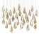 Glace 30 Light Pendant in Painted Silver/Antique Brass (142|9000-0707)