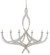 Firebird Silver Chandelier Six Light Chandelier in Contemporary Silver Leaf (142|9000-0725)