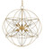 Zenda Gold Orb Chandelier Ten Light Chandelier in Contemporary Gold Leaf/Contemporary Silver Leaf (142|9840)