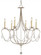 Crystal Lights Six Light Chandelier in Silver Leaf/Clear (142|9890)