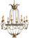 Elegance Chandelier Eight Light Chandelier in Etruscan/Gold Leaf (142|9948)
