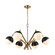 Blind Tiger Six Light Chandelier in Aged Brass (45|1141-074)